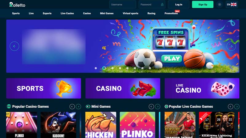 rolletto lobby screenshot