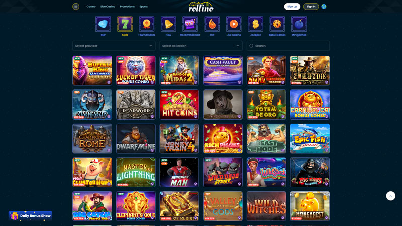 rollino slots screenshot