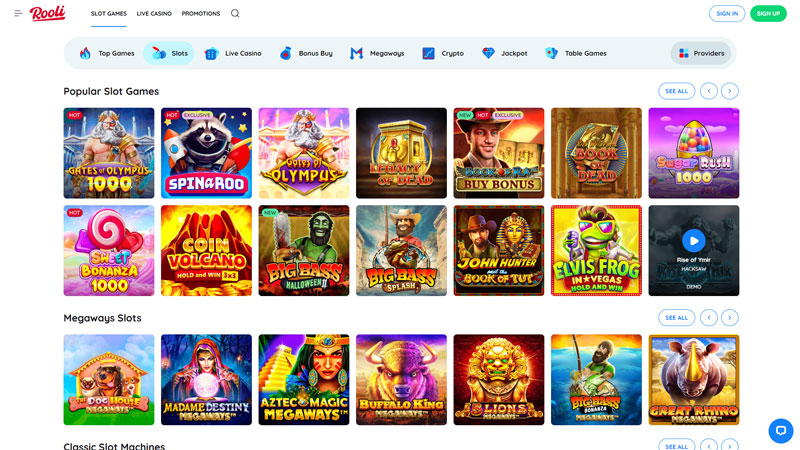 rooli slots screenshot