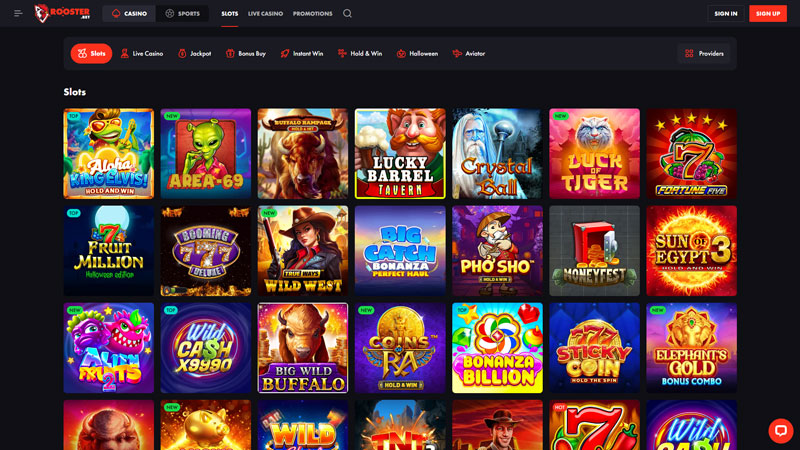 rooster-bet slots screenshot