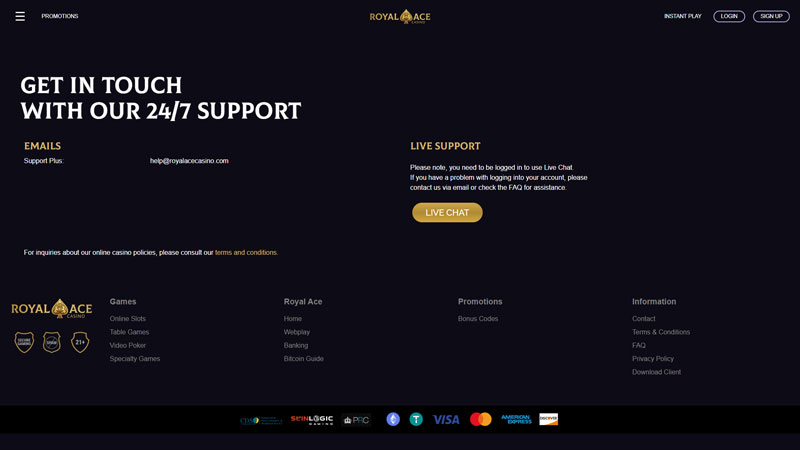 royal-ace support screenshot