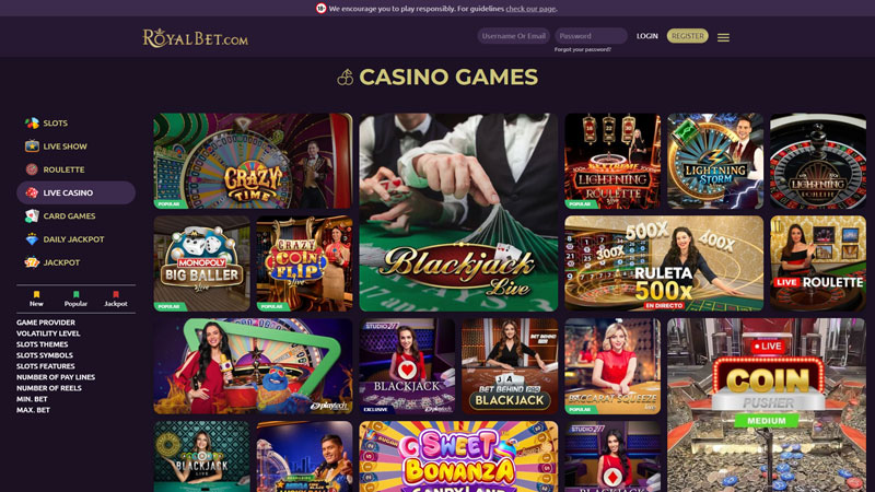 royalbet live screenshot