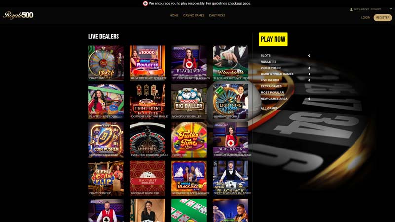royale-500-casino live screenshot