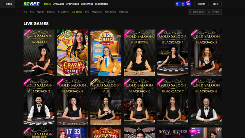 rtbet live screenshot