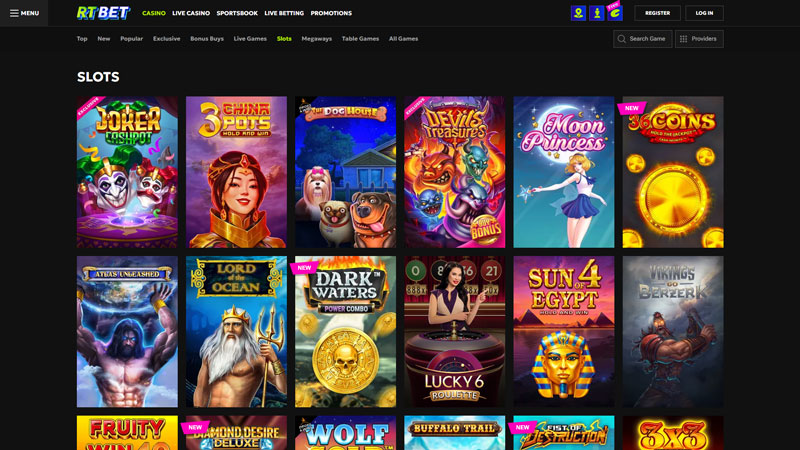 rtbet slots screenshot