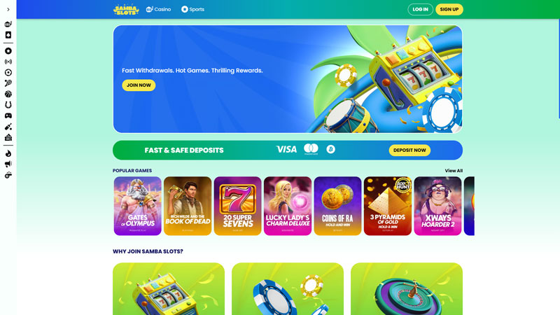 samba-slots lobby screenshot