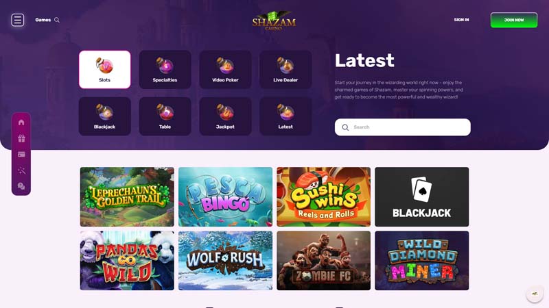 shazam slots screenshot