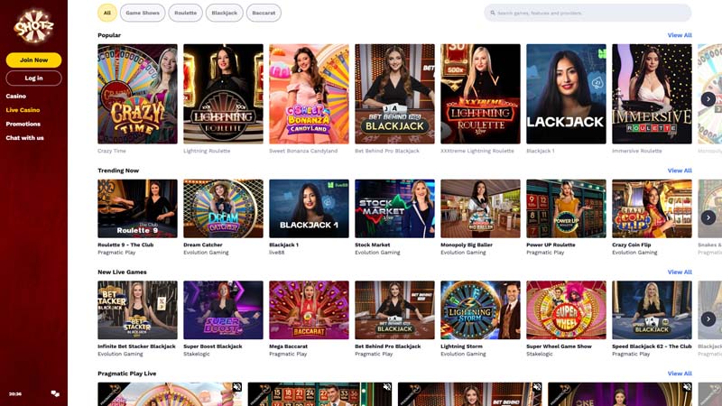 shotz live screenshot