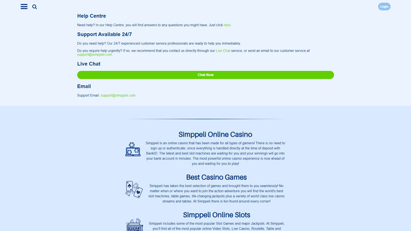 simppeli support screenshot