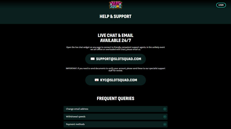 Thumbnail slot-squad support