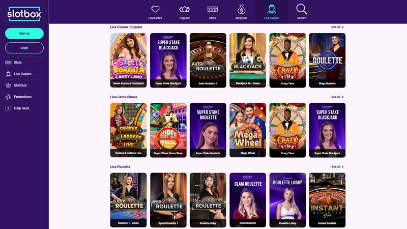 slotbox live screenshot
