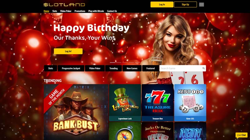 slotland-casino lobby screenshot