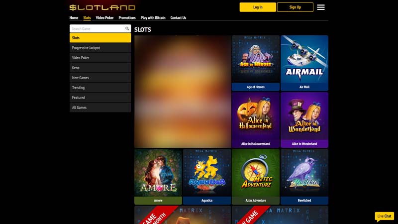 slotland-casino slots screenshot