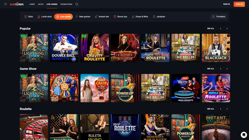 slotlords live screenshot