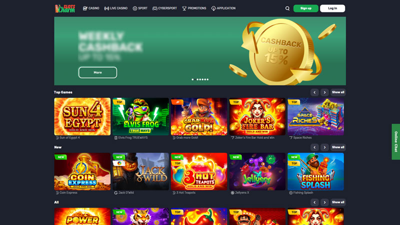 slots-charm lobby screenshot