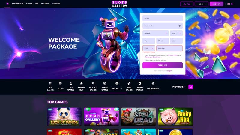 slots-gallery lobby screenshot