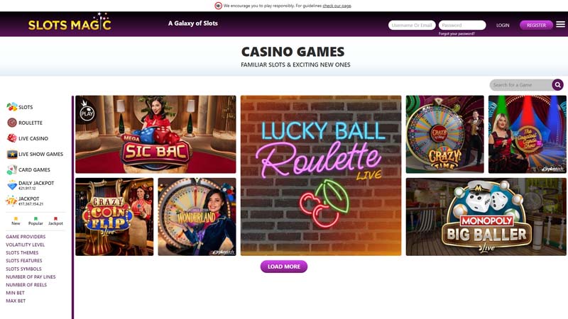 slots-magic-casino live screenshot