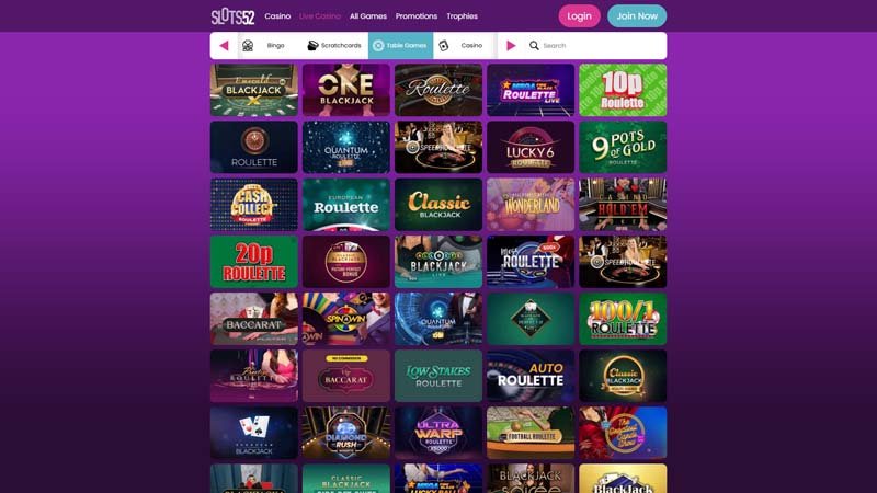 slots52 live screenshot