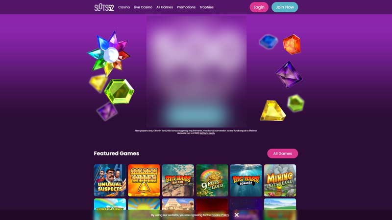 slots52 lobby screenshot