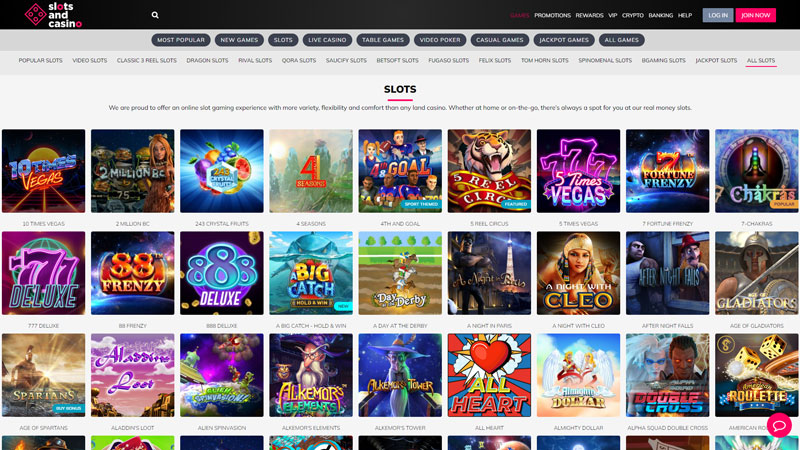 slotsandcasino slots screenshot