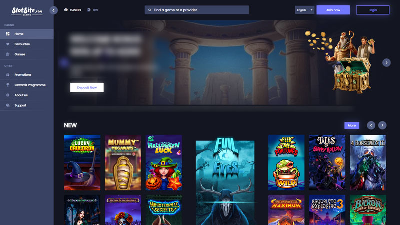 slotsite-com-casino lobby screenshot