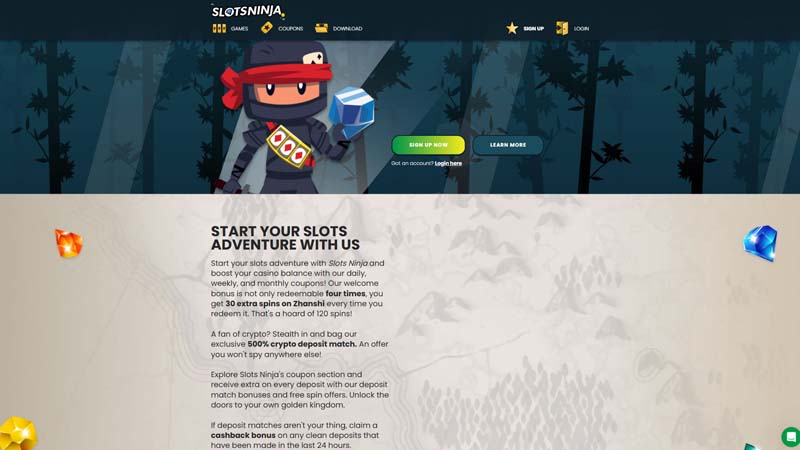 slotsninja lobby screenshot