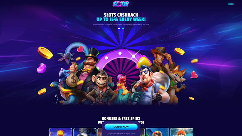 slotzy lobby screenshot