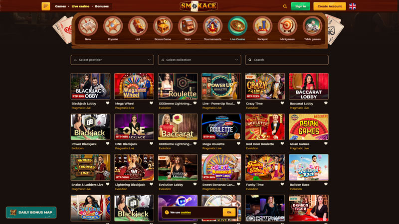 smokeace live screenshot