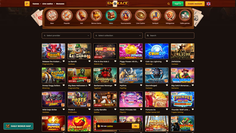 smokeace slots screenshot
