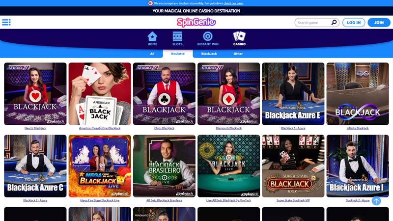 spin-genie-casino live screenshot