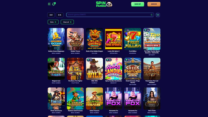 spin-panda slots screenshot