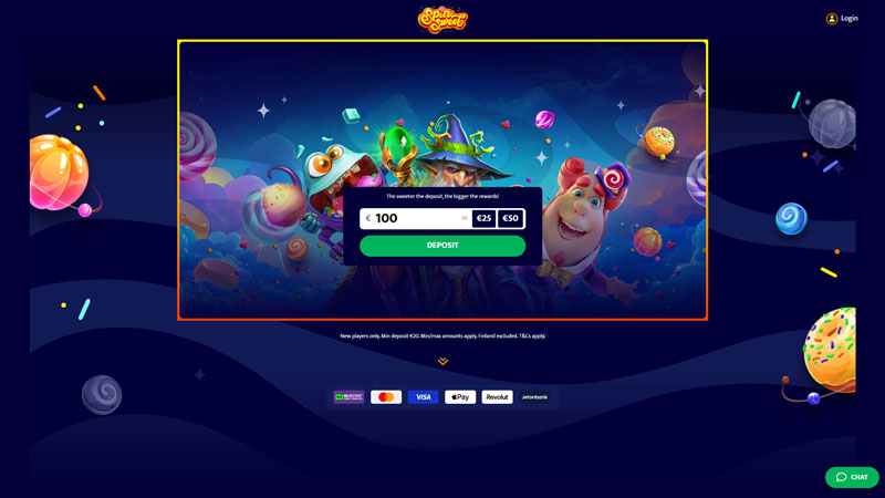 spin-sweet lobby screenshot