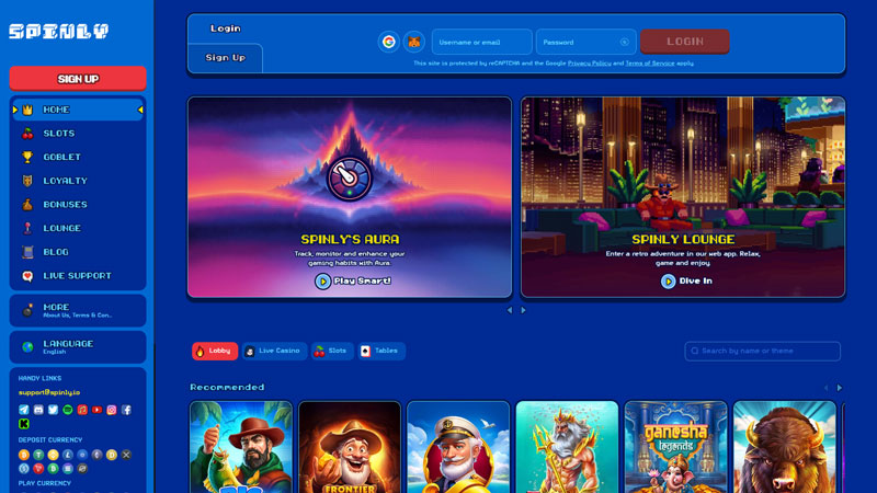 spinly lobby screenshot