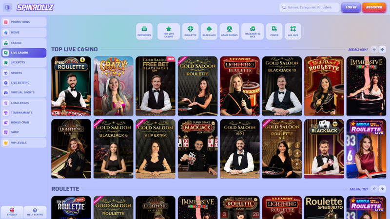 spinrollz live screenshot