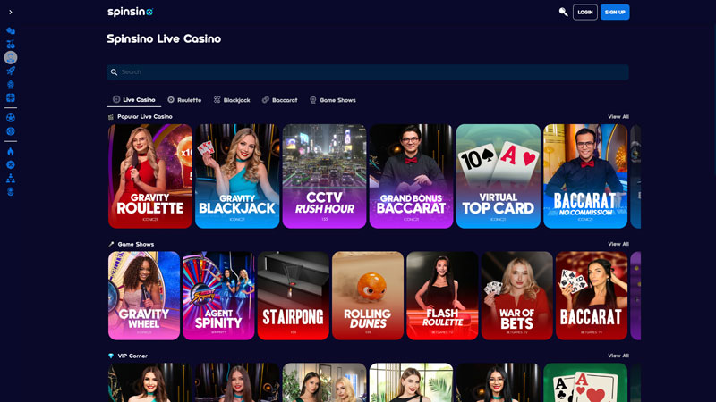 spinsino live screenshot