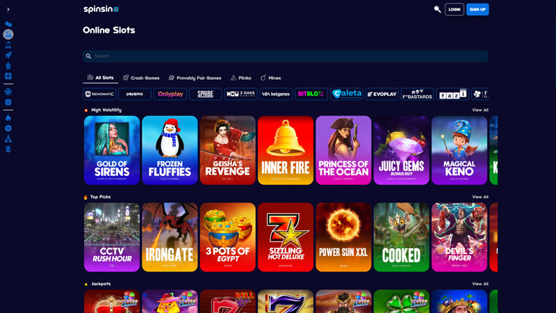 spinsino slots screenshot