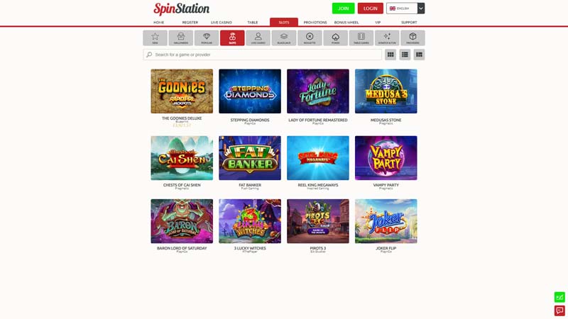 spinstation-x-casino slots screenshot