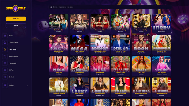 spintime live screenshot