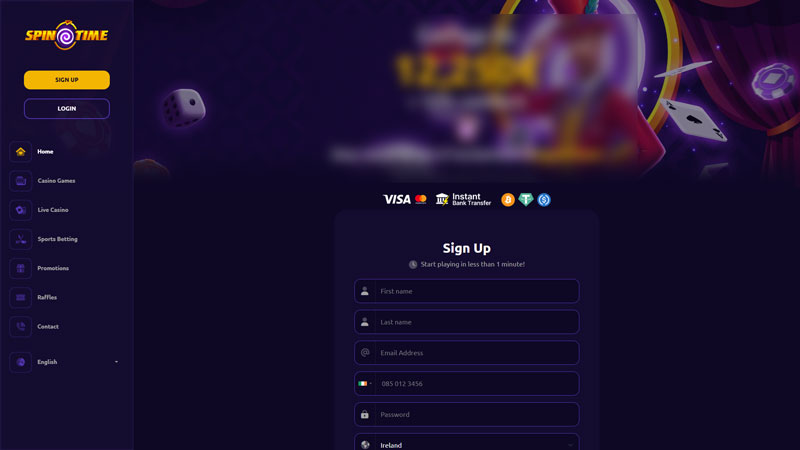 spintime lobby screenshot