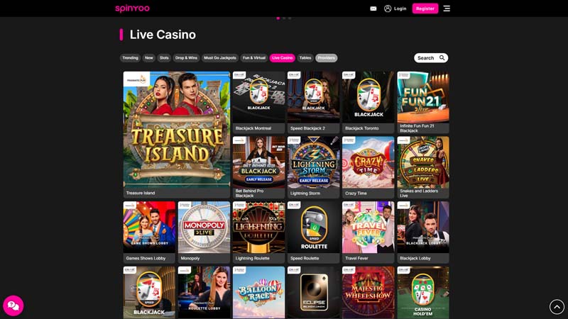 spinyoo live screenshot