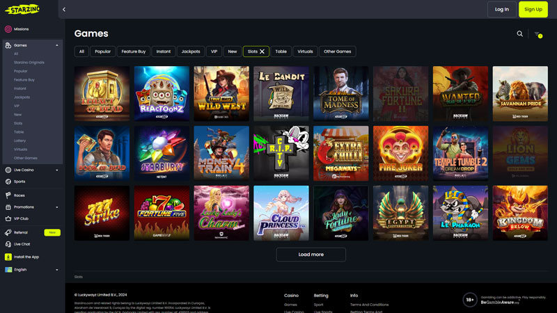 starzino slots screenshot