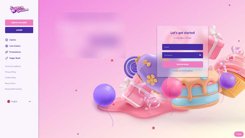 sugarcasino lobby screenshot