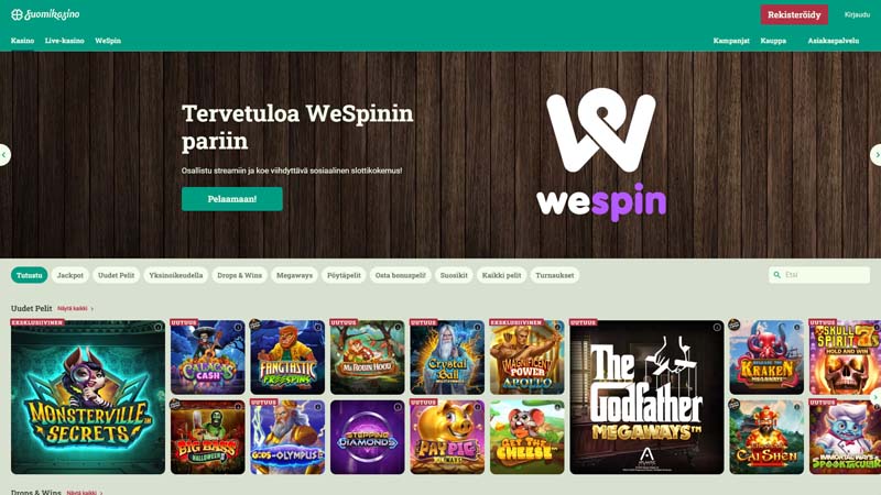 suomikasino lobby screenshot