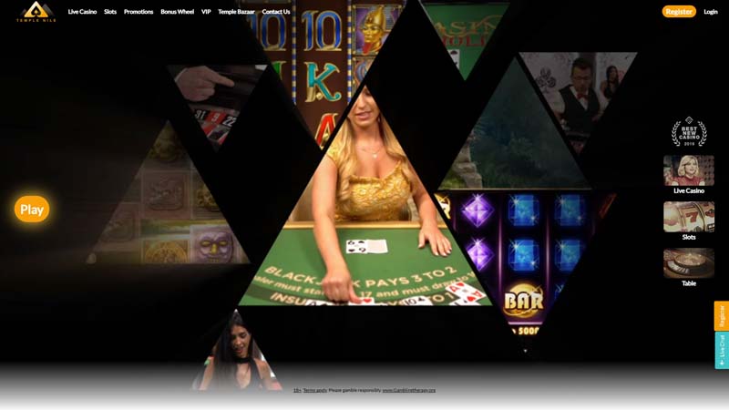 temple-nile-casino lobby screenshot