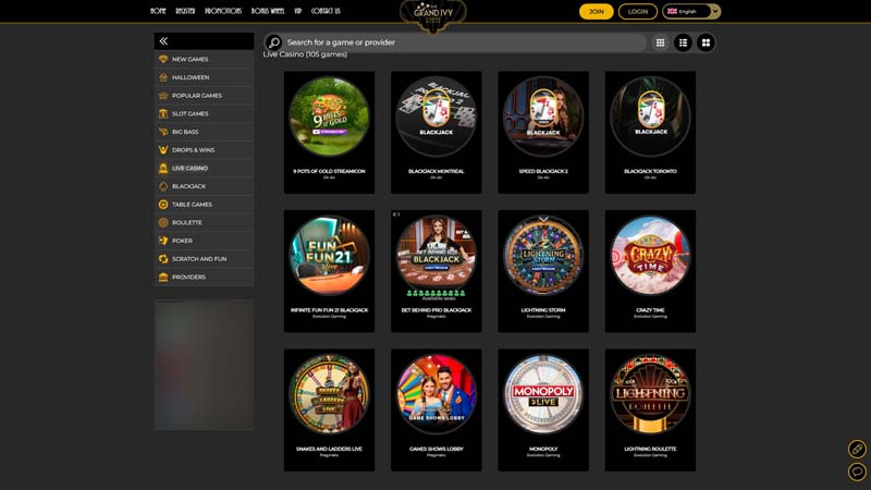 the-grand-ivy-casino live screenshot