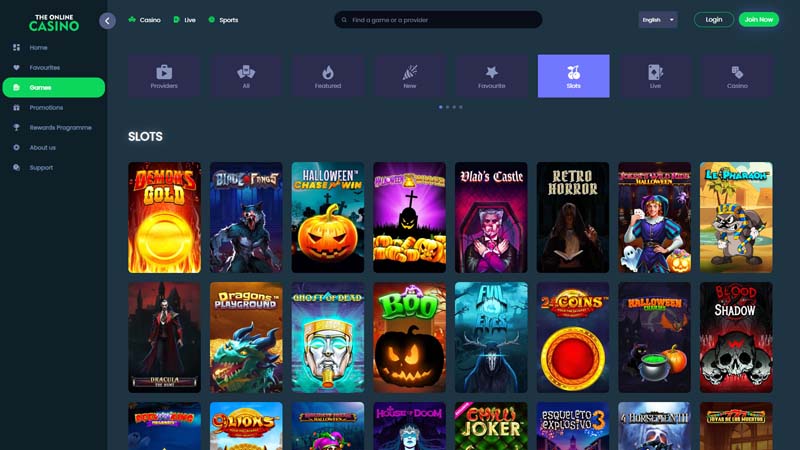 theonlinecasino slots screenshot