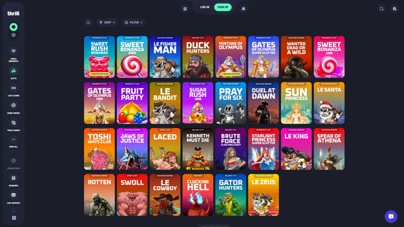 thrill slots screenshot