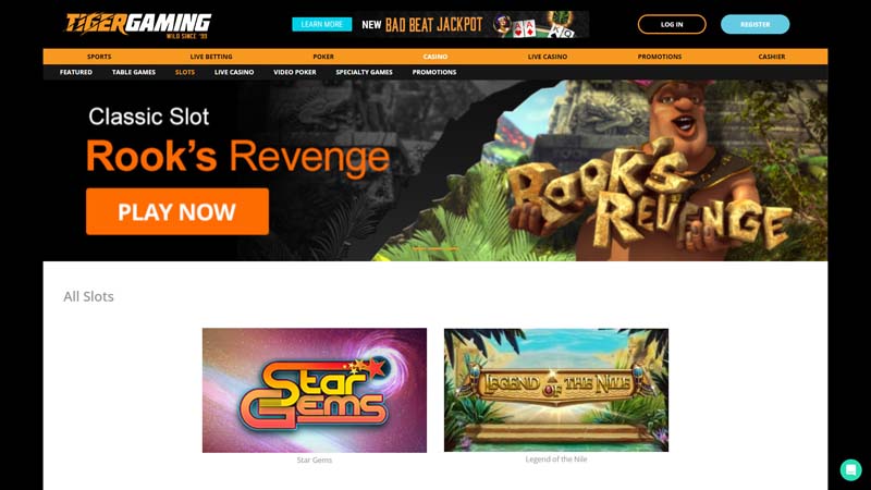 tigergaming slots screenshot