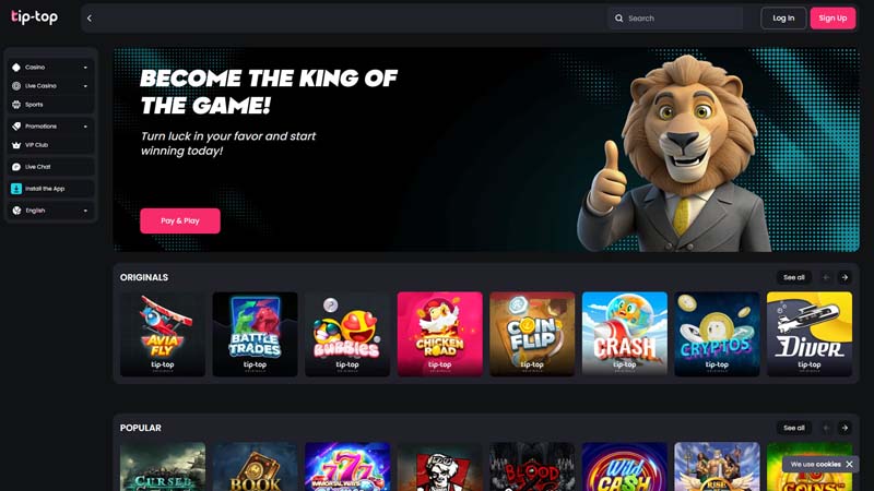 tip-top lobby screenshot