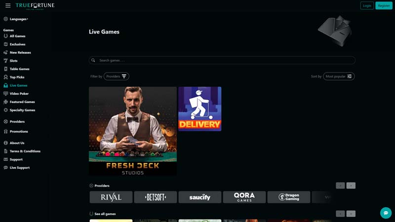 true-fortune live screenshot